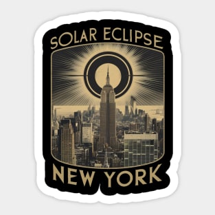 Solar eclipse apparel New York Sticker